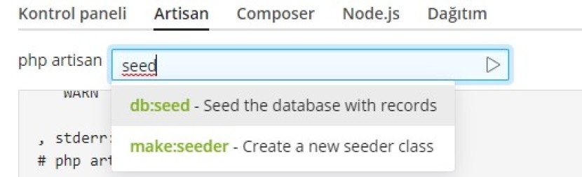 Artisan db seed